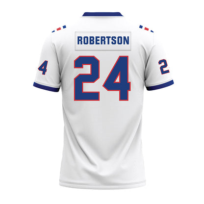 LA Tech - NCAA Football : Fredrick Robertson - White Premium Football Jersey