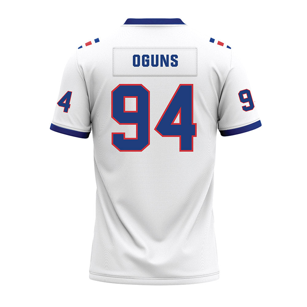 LA Tech - NCAA Football : Emmanuel Oguns - White Premium Football Jersey-1