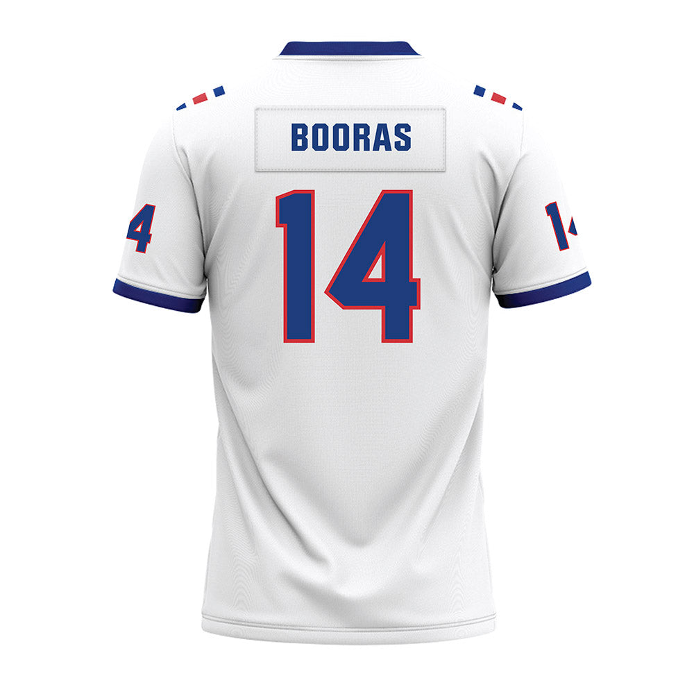 LA Tech - NCAA Football : Teddy Booras - White Premium Football Jersey-1