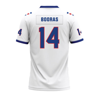LA Tech - NCAA Football : Teddy Booras - White Premium Football Jersey-1