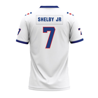 LA Tech - NCAA Football : Jhamal Shelby Jr - White Premium Football Jersey-1