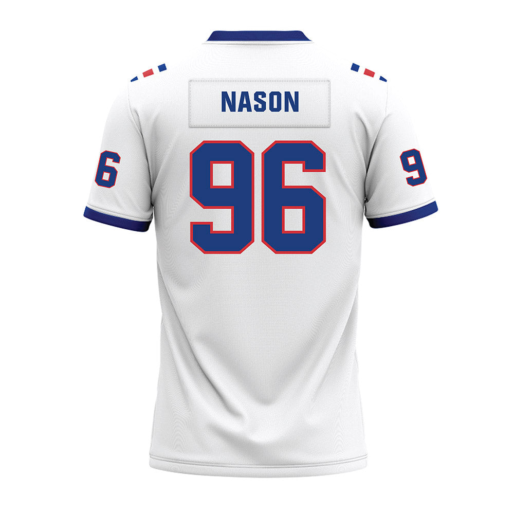 LA Tech - NCAA Football : Zion Nason - White Premium Football Jersey