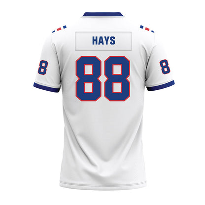 LA Tech - NCAA Football : Zachary Hays - White Premium Football Jersey-1