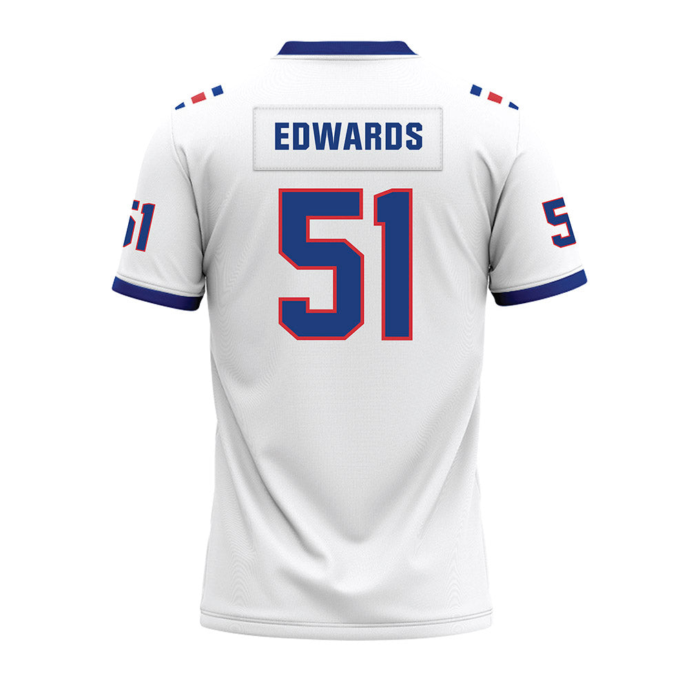LA Tech - NCAA Football : Amery Edwards - White Premium Football Jersey-1