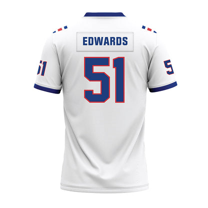 LA Tech - NCAA Football : Amery Edwards - White Premium Football Jersey-1