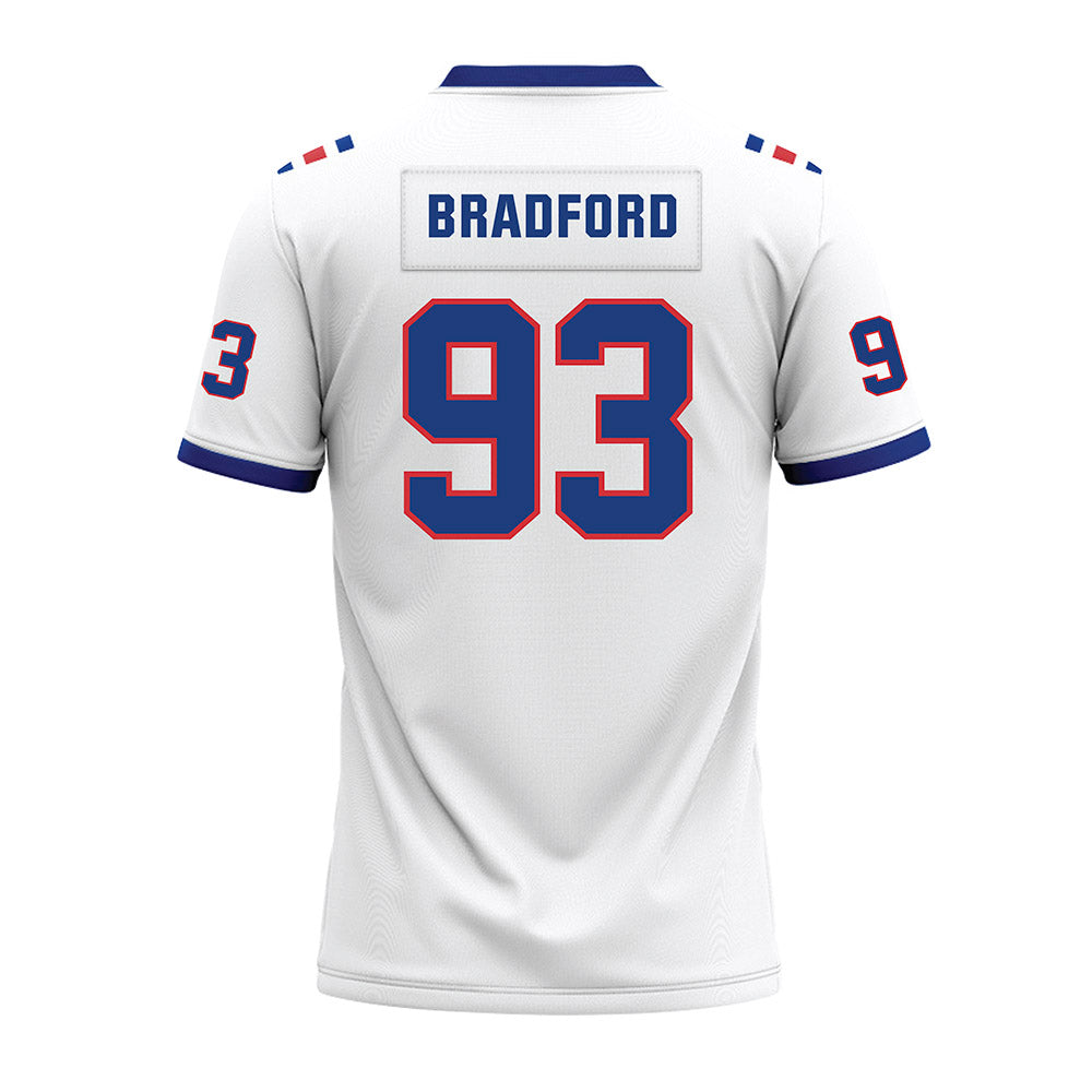 LA Tech - NCAA Football : Jacob Bradford - White Premium Football Jersey-1