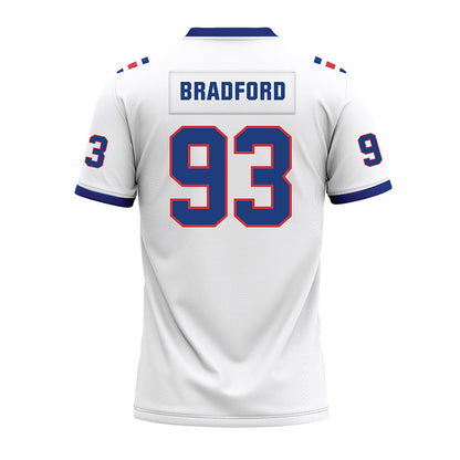 LA Tech - NCAA Football : Jacob Bradford - White Premium Football Jersey-1
