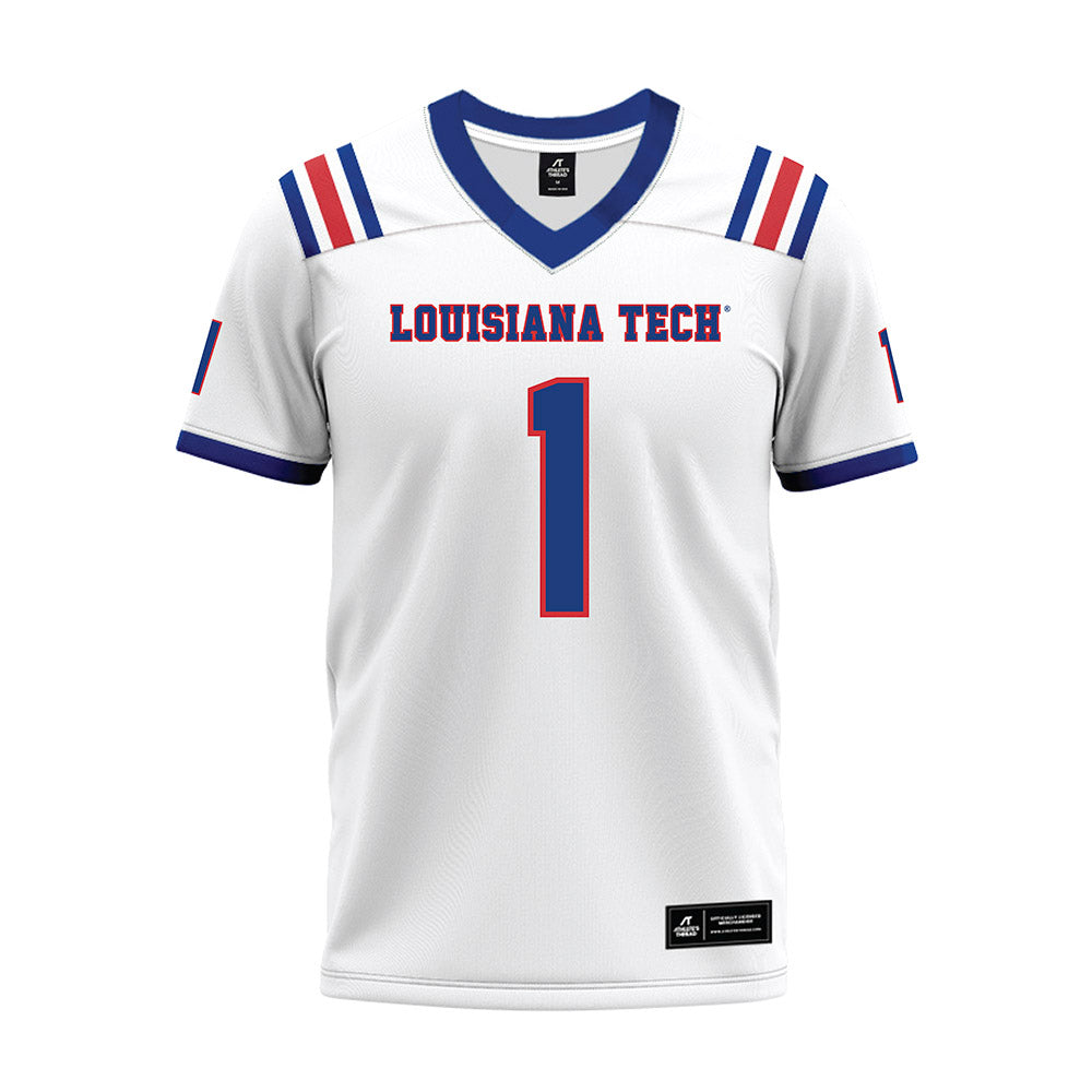 LA Tech - NCAA Football : Michael Richard - White Premium Football Jersey-0