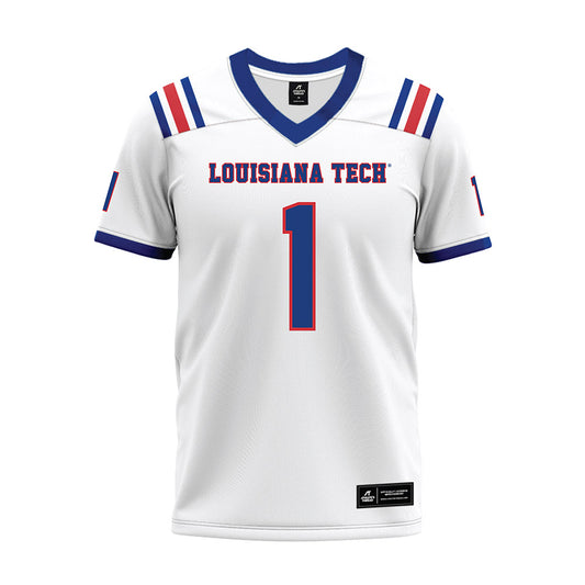 LA Tech - NCAA Football : Michael Richard - White Premium Football Jersey-0