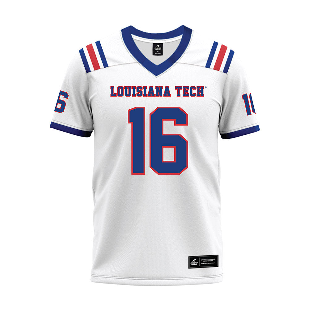 LA Tech - NCAA Football : Marques Singleton Jr - White Premium Football Jersey-0