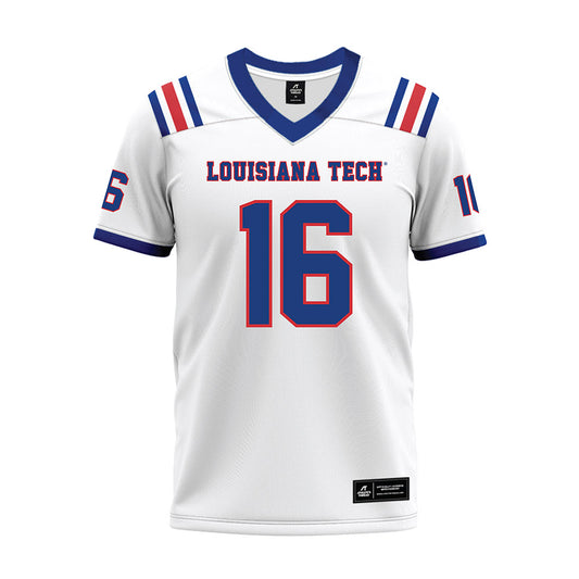 LA Tech - NCAA Football : Marques Singleton Jr - White Premium Football Jersey-0