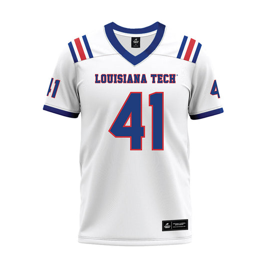 LA Tech - NCAA Football : Ean Burch - White Premium Football Jersey