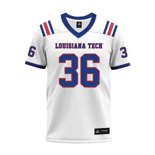 LA Tech - NCAA Football : Riley Small - White Premium Football Jersey-0