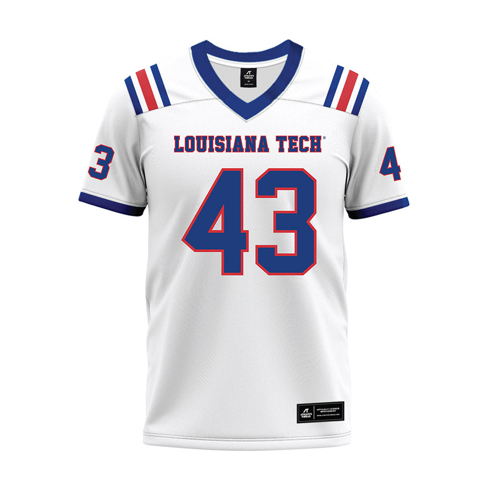 LA Tech - NCAA Football : Drew Henderson - White Premium Football Jersey