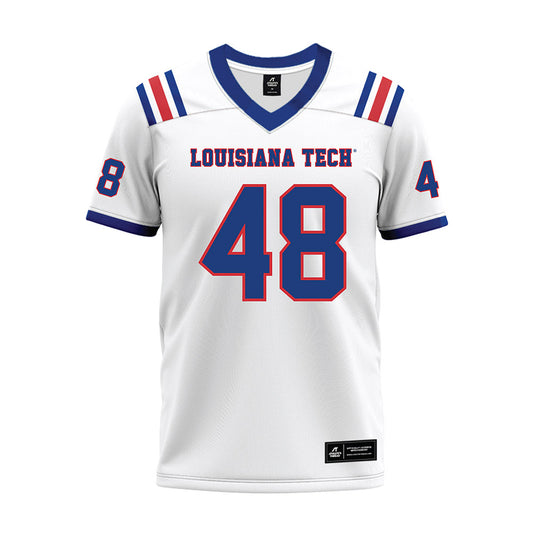 LA Tech - NCAA Football : John Hoyet Chance - White Premium Football Jersey-0