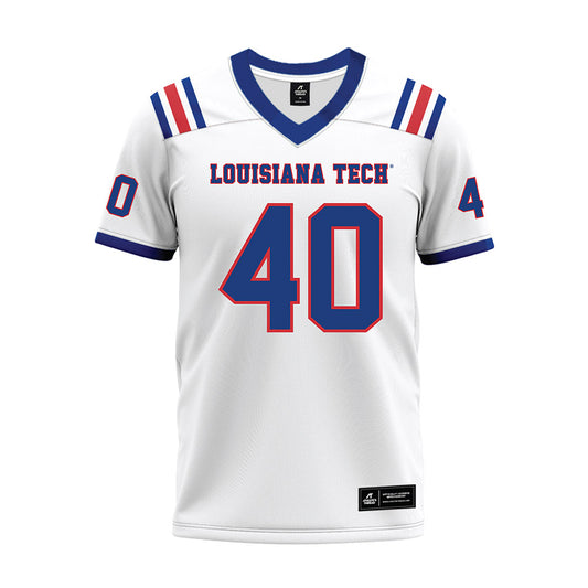 LA Tech - NCAA Football : Kaleb Andrus - White Premium Football Jersey-0