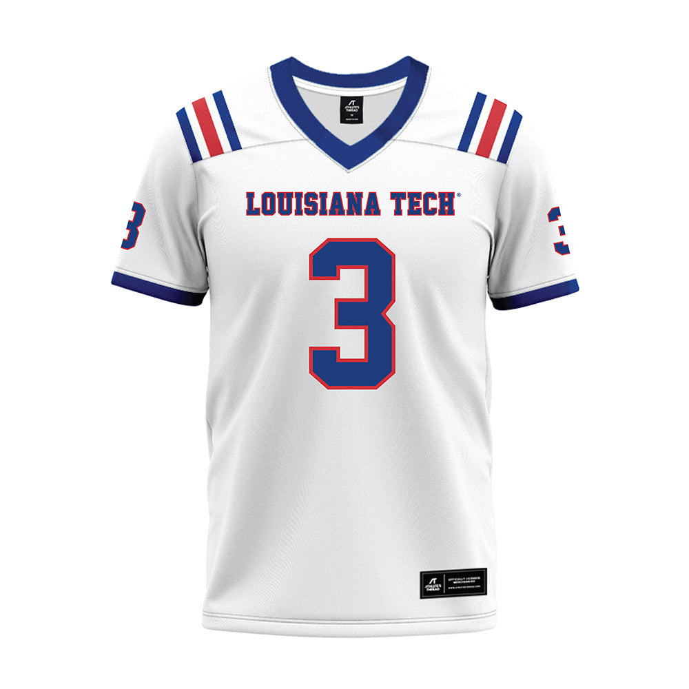 LA Tech - NCAA Football : Dedrick Latulas - White Premium Football Jersey-0