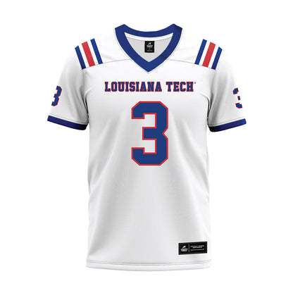 LA Tech - NCAA Football : Dedrick Latulas - White Premium Football Jersey-0