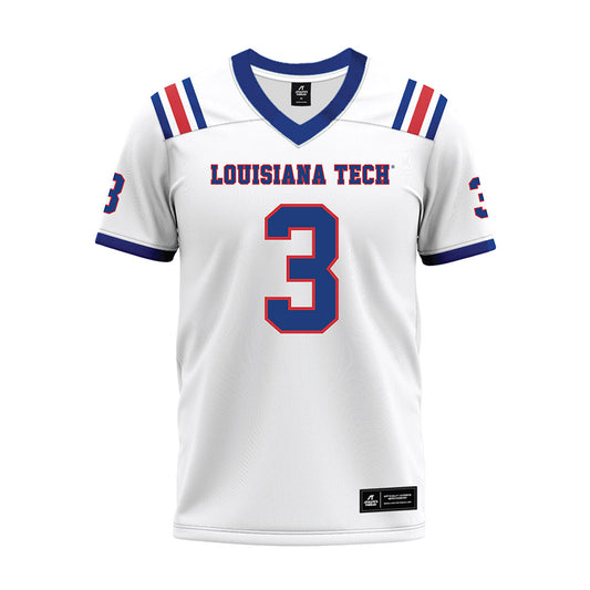 LA Tech - NCAA Football : Dedrick Latulas - White Premium Football Jersey-0