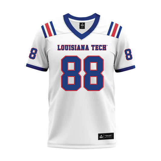 LA Tech - NCAA Football : Johnnie Thiel IV - White Premium Football Jersey-0