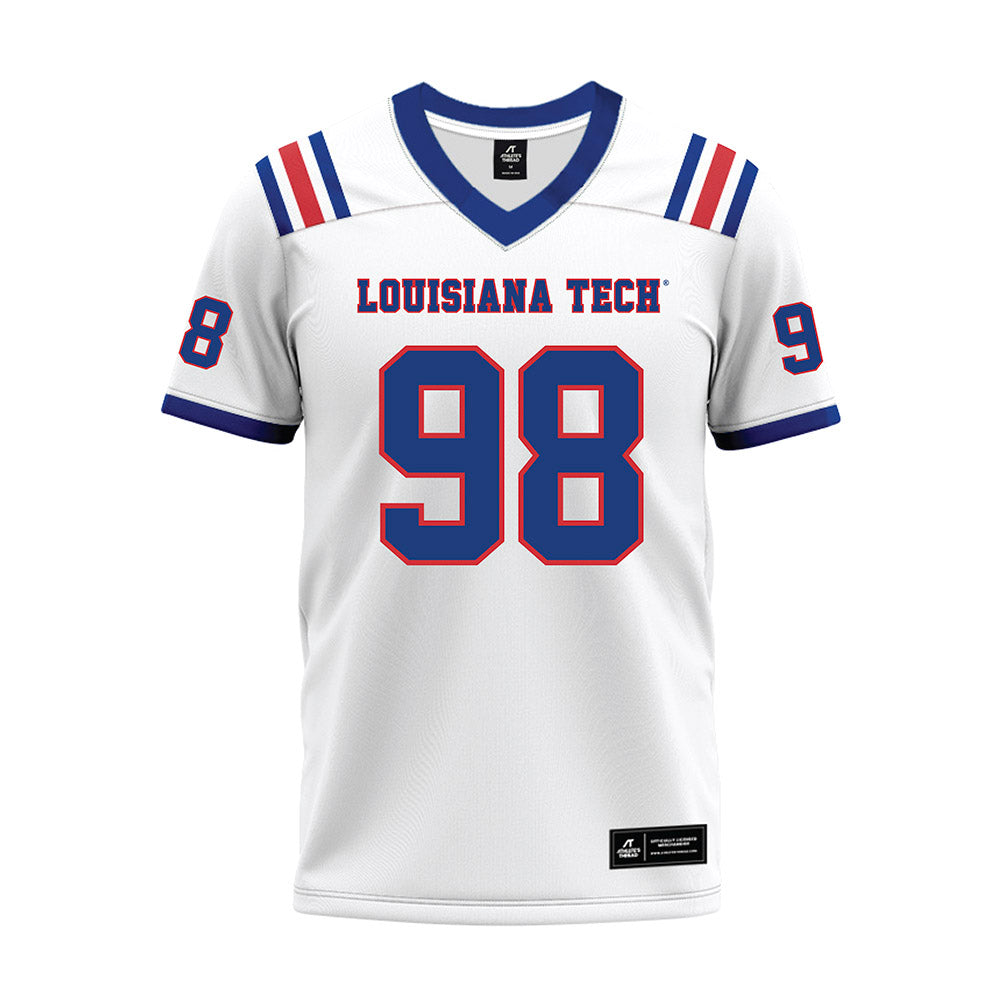 LA Tech - NCAA Football : Donovan Rieman - White Premium Football Jersey-0