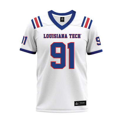 LA Tech - NCAA Football : Caleb Sims - White Premium Football Jersey-0