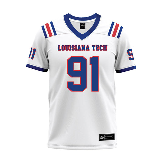 LA Tech - NCAA Football : Caleb Sims - White Premium Football Jersey-0