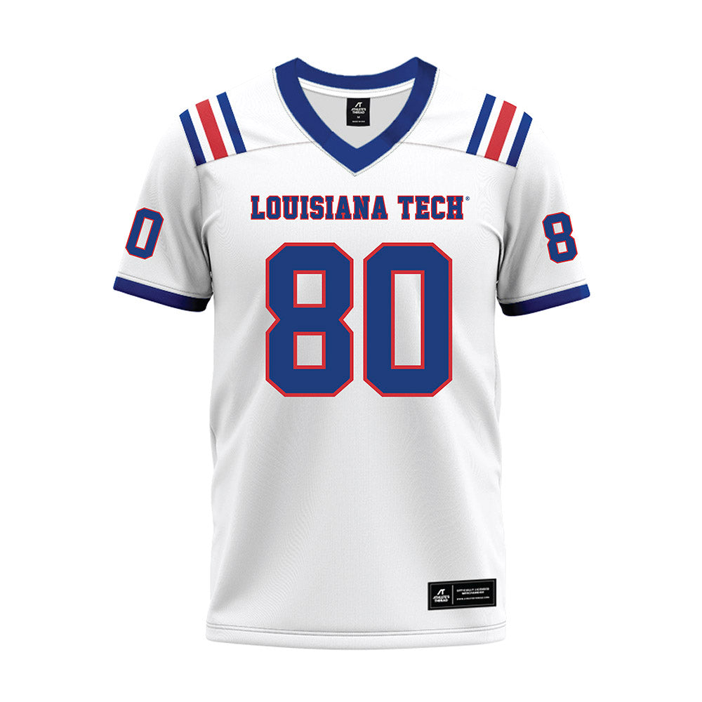 LA Tech - NCAA Football : Dane Benedix - White Premium Football Jersey-0