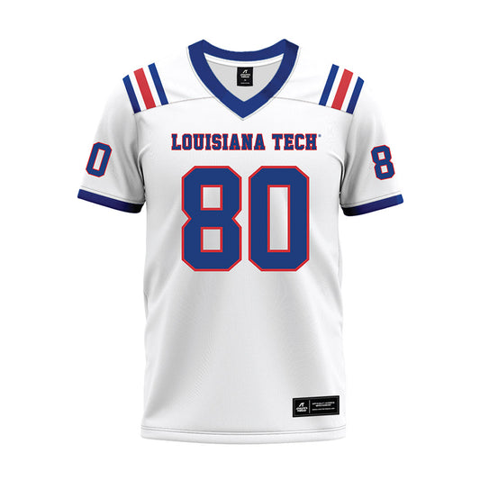 LA Tech - NCAA Football : Dane Benedix - White Premium Football Jersey-0