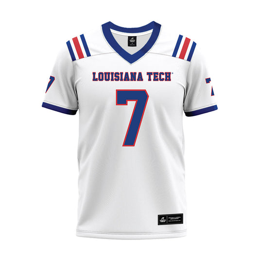 LA Tech - NCAA Football : Jhamal Shelby Jr - White Premium Football Jersey-0