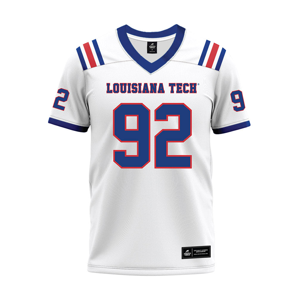 LA Tech - NCAA Football : Matt Condry - White Premium Football Jersey-0