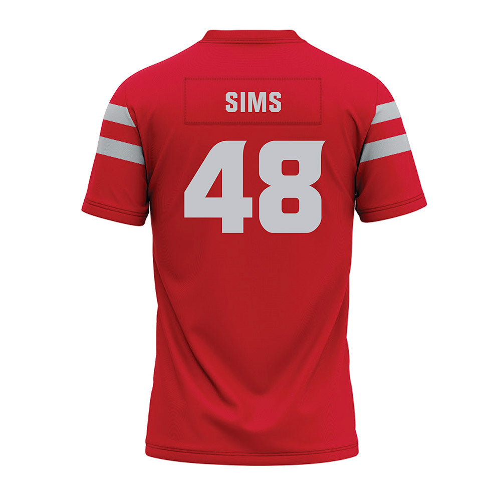 Louisiana - NCAA Football : Hunter Sims - Premium Football Jersey-1