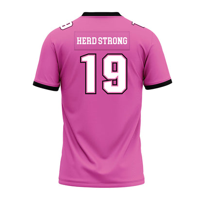 Marshall - NCAA Football : Jacob Pinkney - Pink Premium Football Jersey