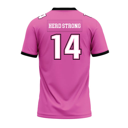 Marshall - NCAA Football : Philipp Davis - Pink Premium Football Jersey-1