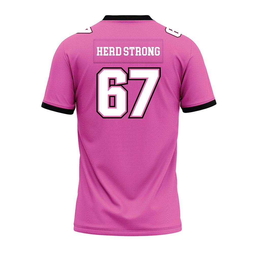 Marshall - NCAA Football : Jack Laird - Pink Premium Football Jersey-1