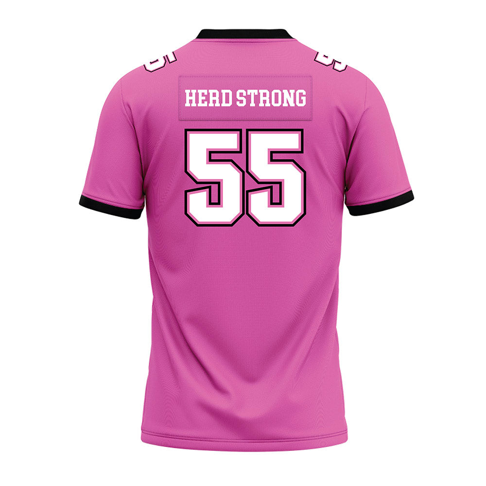 Marshall - NCAA Football : Paul Hutson III - Pink Premium Football Jersey-1