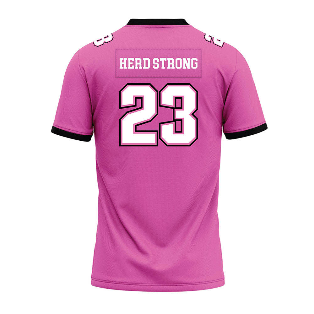 Marshall - NCAA Football : Tony Mathis - Pink Premium Football Jersey-1