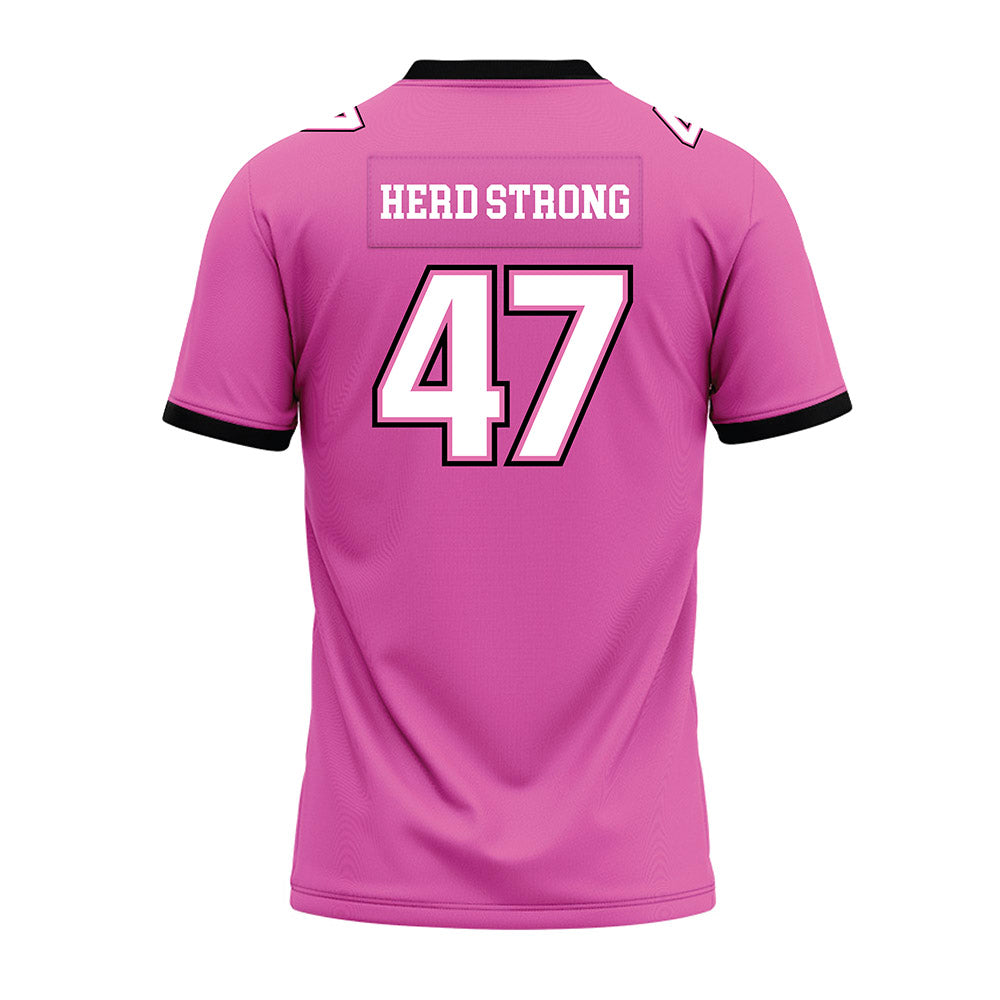 Marshall - NCAA Football : EahJay McAdams - Pink Premium Football Jersey-1