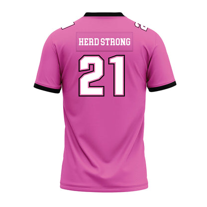 Marshall - NCAA Football : Tyas Martin - Pink Premium Football Jersey-1