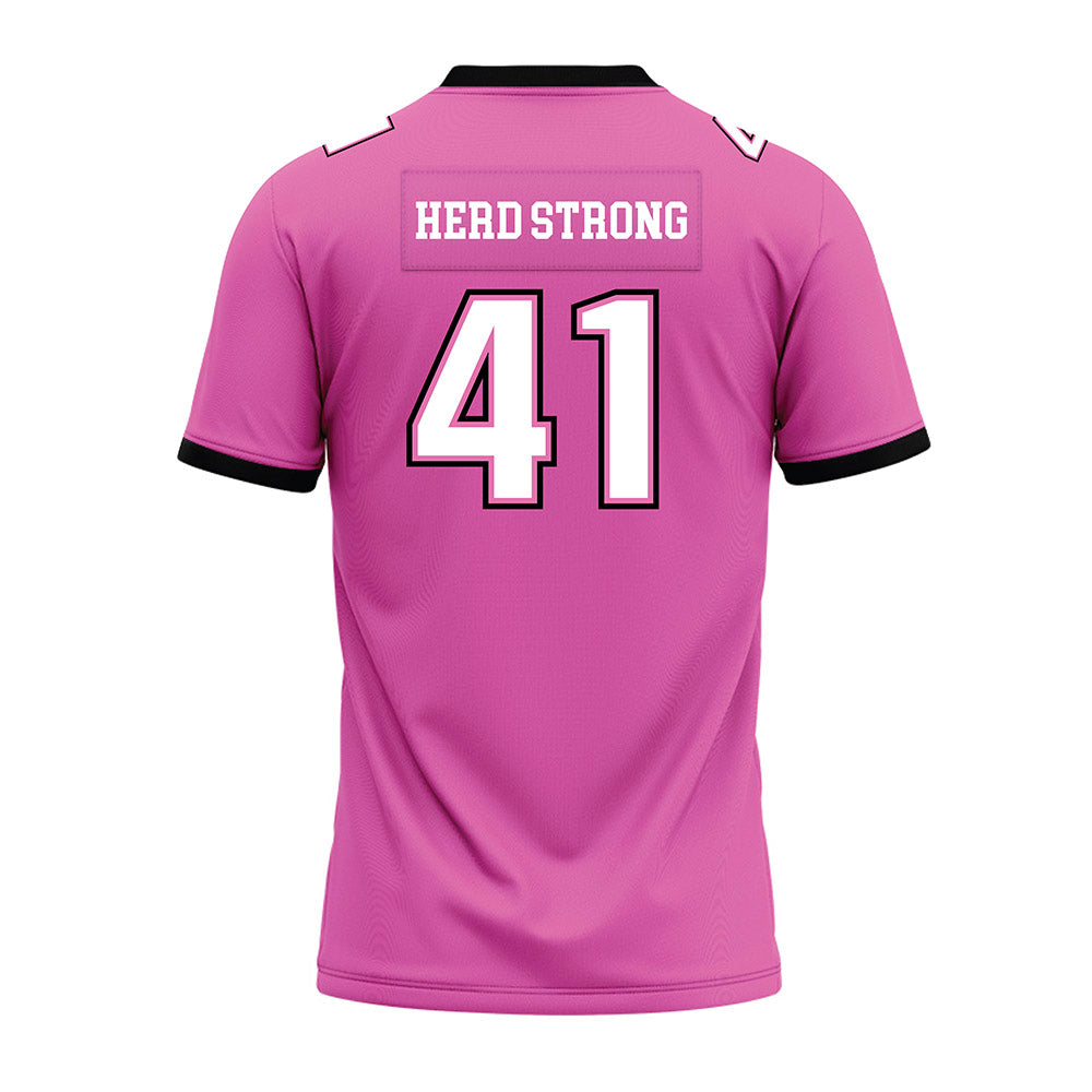 Marshall - NCAA Football : Jaydyn Johnson - Pink Premium Football Jersey-1
