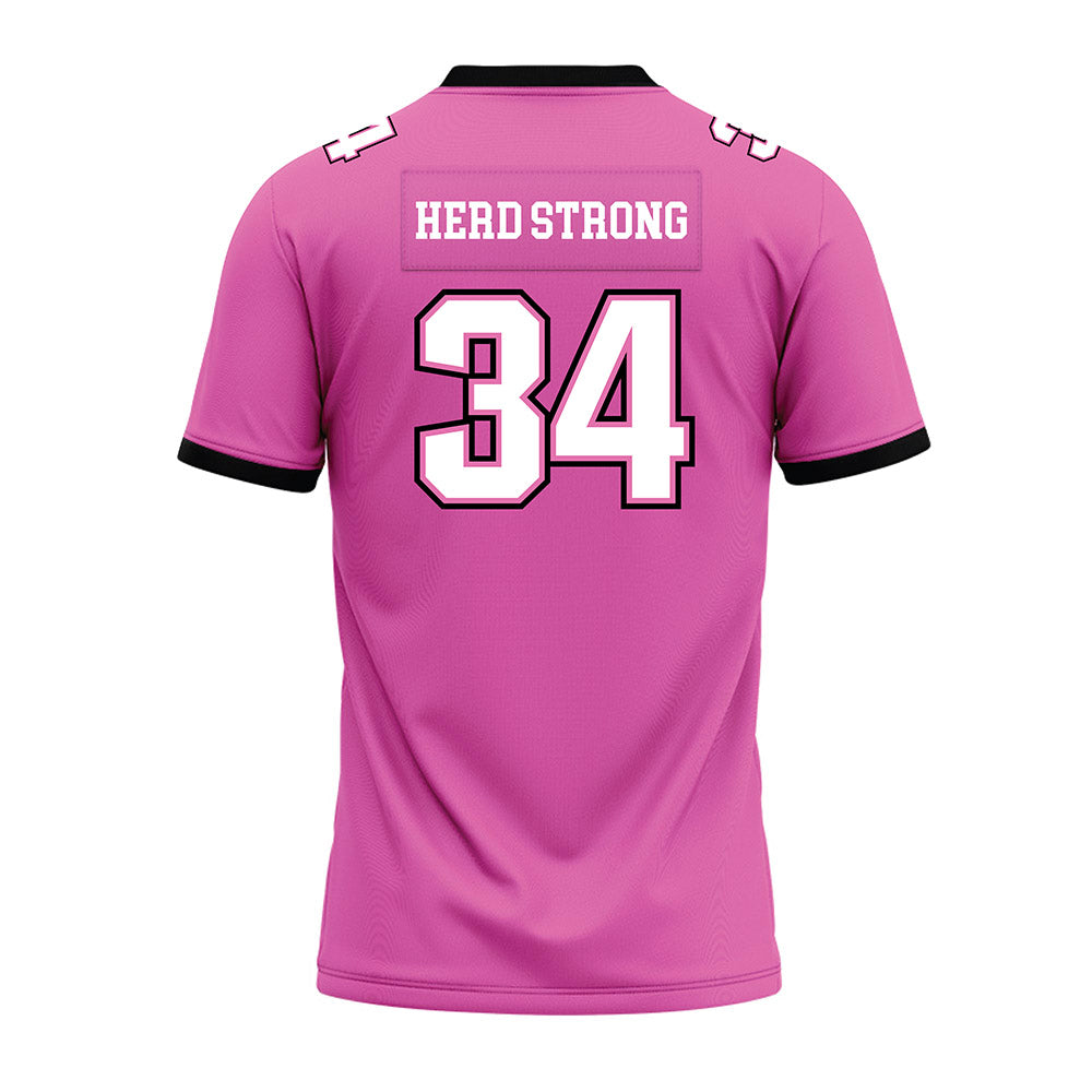 Marshall - NCAA Football : Stanley Jackson - Pink Premium Football Jersey-1