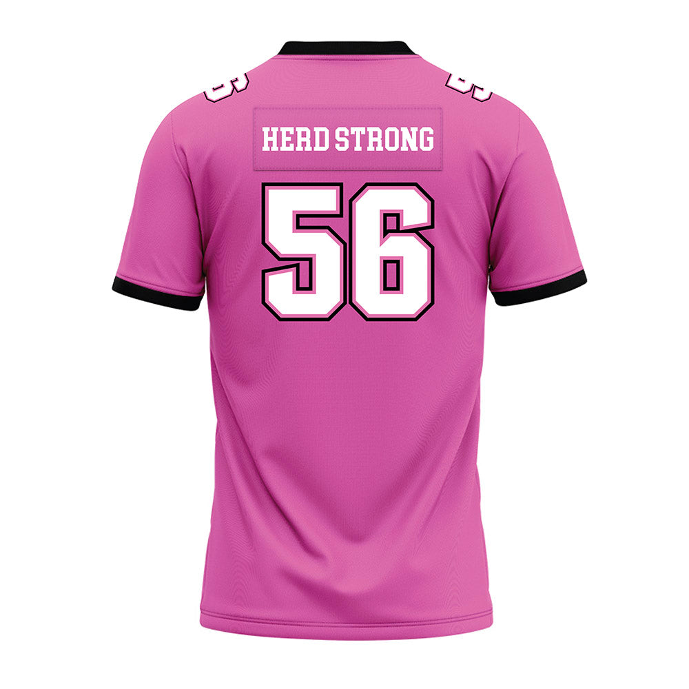 Marshall - NCAA Football : Sid Kaba - Pink Premium Football Jersey-1