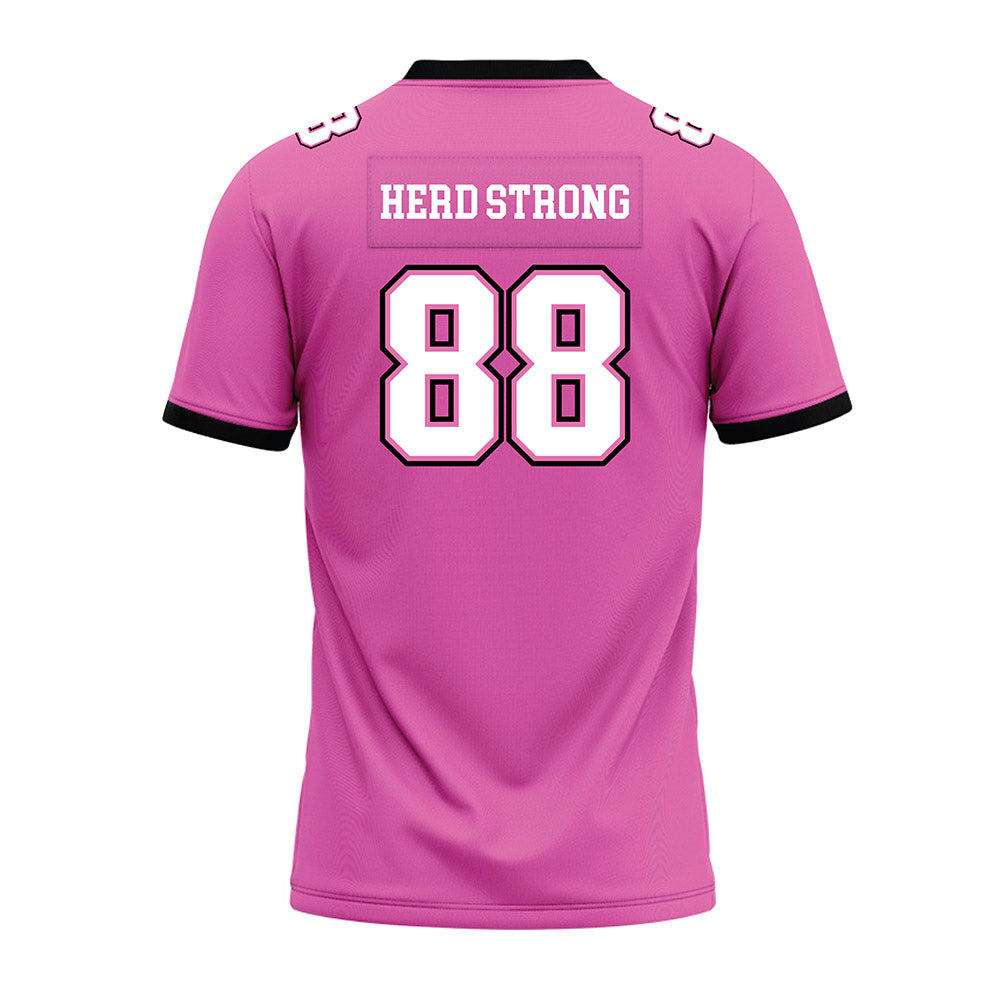 Marshall - NCAA Football : Chris Stokes - Pink Premium Football Jersey