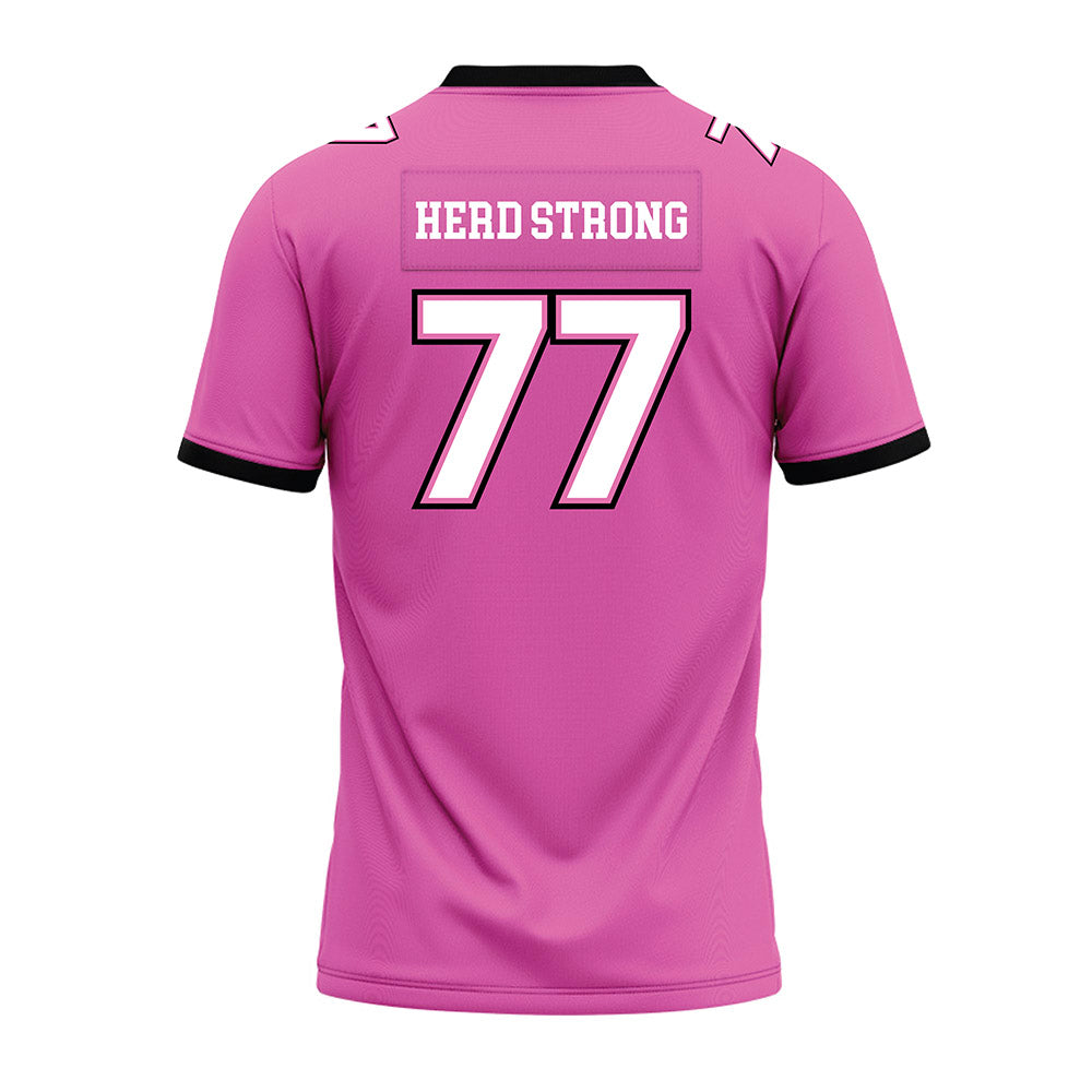 Marshall - NCAA Football : Isaac Clary - Pink Premium Football Jersey