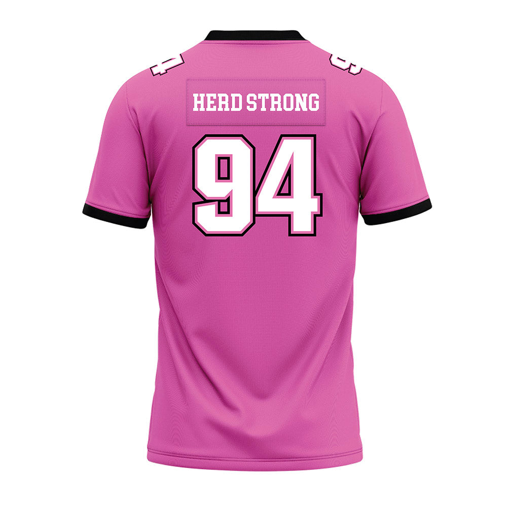 Marshall - NCAA Football : Ali Abbasi - Pink Premium Football Jersey-1