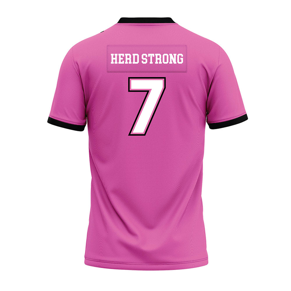 Marshall - NCAA Football : Jayland Parker - Pink Premium Football Jersey-1