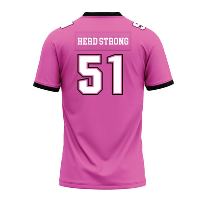 Marshall - NCAA Football : Jaxson Cunningham - Pink Premium Football Jersey-1