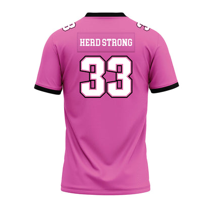 Marshall - NCAA Football : Rashawn Carr - Pink Premium Football Jersey-1