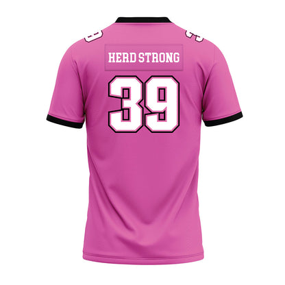 Marshall - NCAA Football : Ajani Cuevas-Gillis - Pink Premium Football Jersey-1