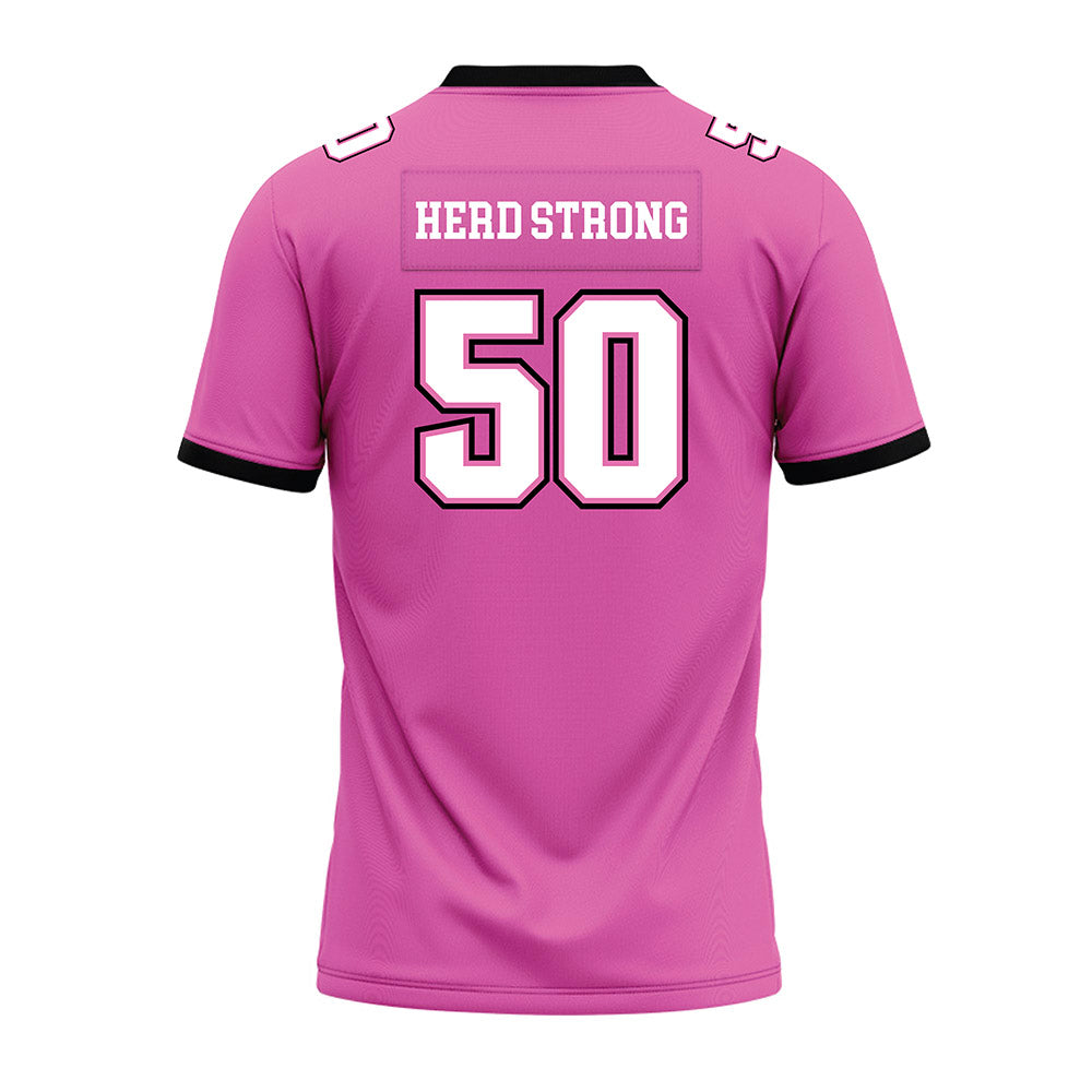 Marshall - NCAA Football : Henry Harden - Pink Premium Football Jersey-1